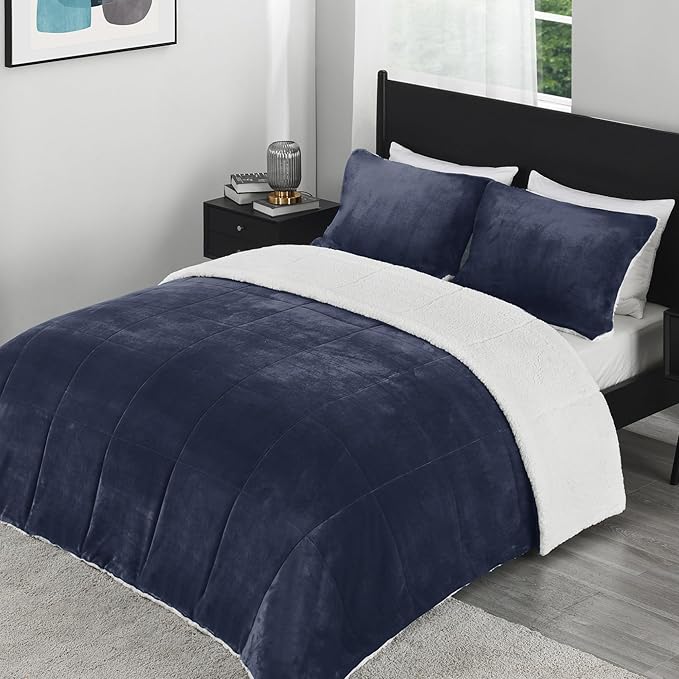 Ultra-Soft Micromink Sherpa King Size Comforter Set