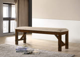 Karven Solid Wood Dining Bench, Brown