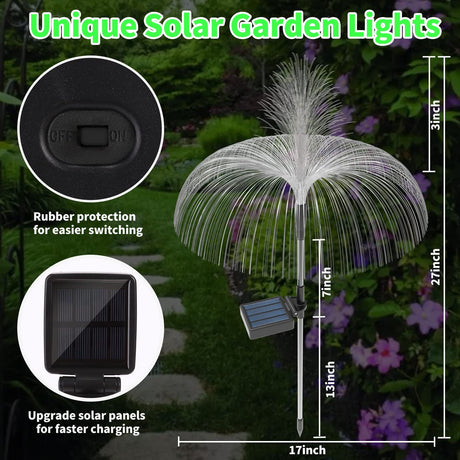 Solar Garden Lights Outdoor Decorative Waterproof, Solar Light for Outside