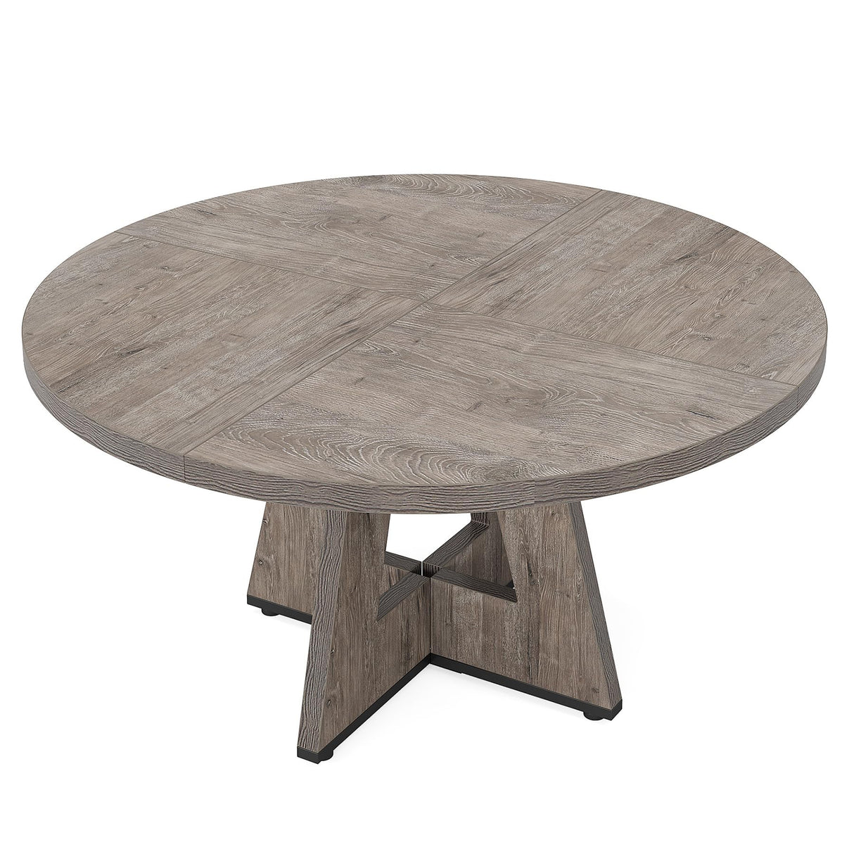 47 Inch Round Dining Table for 4-6 People, Large Kitchen Table, Farmhouse Dining Room Table,