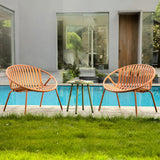 Patio Furniture Set, 3 Pieces Outdoor Furniture with Bistro Table