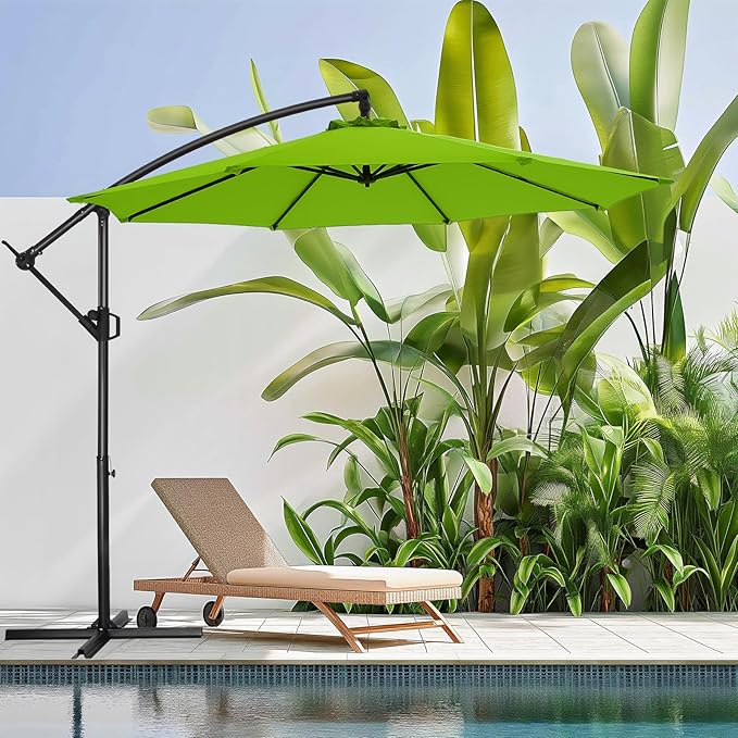 10ft Offset Patio Umbrella - Offset Hanging Cantilever Patio Outdoor Market Umbrella