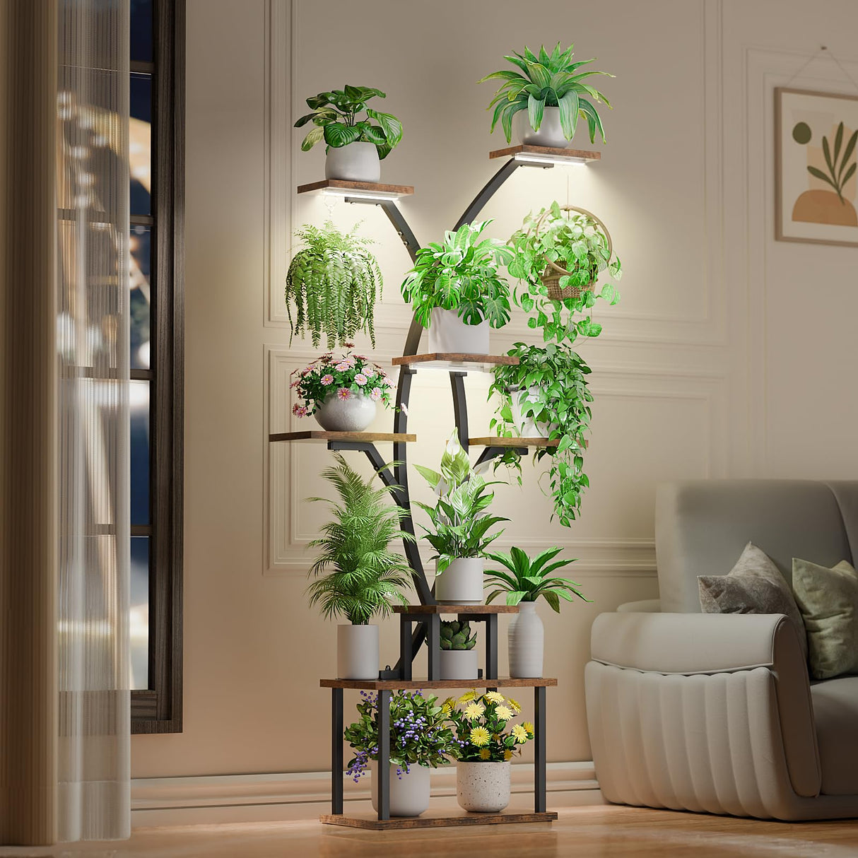 PlantEdge 7 – 7 Tier Metal Corner Plant Stand