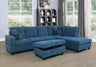 Right Facing Russes Sectional Sofa Set With Ottoman