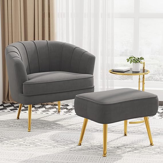 Bedroom Office Velvet Accent Chairs for Living Room