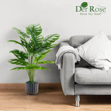 Rose Fake Plants Tall 28'' Artificial Monstera Faux Plants Indoor for Living Room