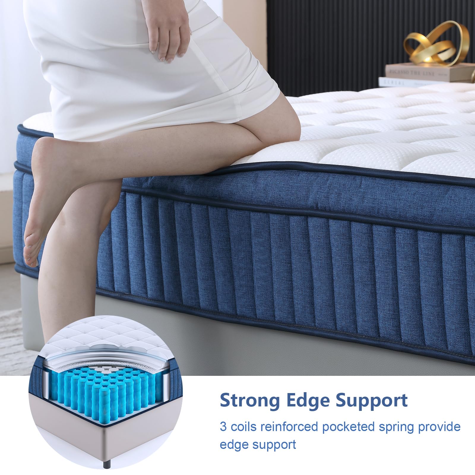 King Size Mattress, 14 Inch King Mattress in a Box