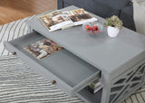 Alaterre Furniture Coventry 36" W Wood Coffee Table with 1-Drawer, Gray