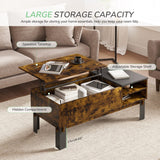 Coffee Table with Lift Top Storage Lift Tabletop Rising Center Tea Table