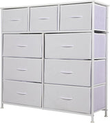 Tall Dresser for Bedroom with 9 Drawers, Storage Dresser Organizer Unit