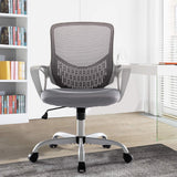 Office Desk Chair, Mid Back Lumbar Support Computer Mesh Task Chair, Grey