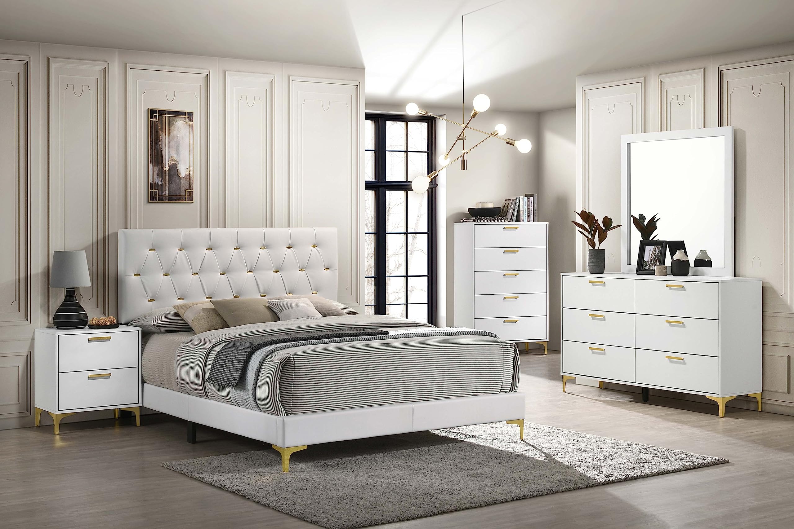 Kendall 49-Inch Upholstered Bed Queen Size Modern Panel Bed