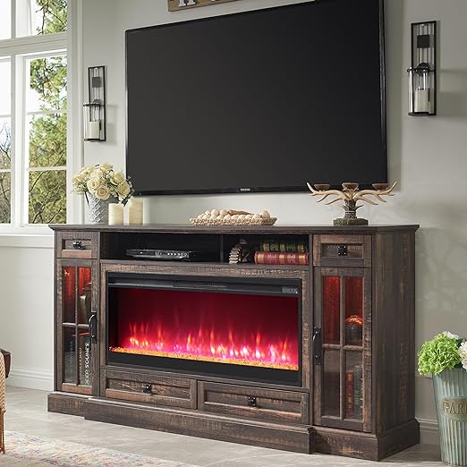 Farmhouse Entertainment Center with 42 Fireplace