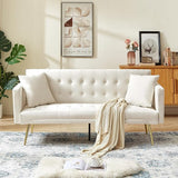 72" Modern Velvet Sofa Bed Futon,Convertible Folding Sleeper Bed Couches with 3 Adjustable Backrests