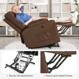 Power Lift Recliner Chair for Elderly, Electric Stand up Lift Sofa w/Massage & Heat