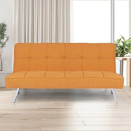 Madison Modern Futon Sofa Bed - Compact Design for Small Spaces - Convertible Futon