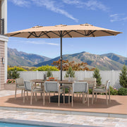 15ft Patio Umbrella with Base Included, Extra Large Shade Area