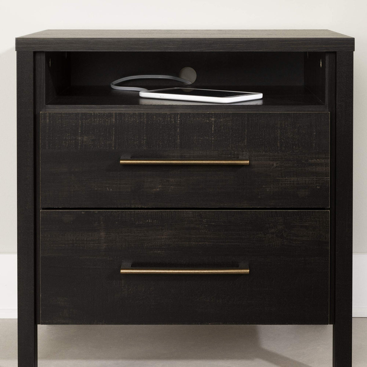 Gravity Nightstand, Rubbed Black