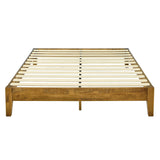 Mid-Century Wood Platform Bed Frame,No Box Spring Needed,Strong Wood Slat Support