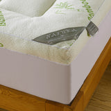 Bamboo_Viscose Mattress Topper Queen Size, Cooling Extra 3 Inch Thick Breathable mattress pad,