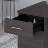 SET018SG Somerset 72-Inch Computer Desk with Drawers and Hutch, Storm Gray