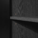 Arlo Sideboard with Ribbed Doors and Drawers, Ash Oak and Gold
