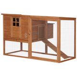 Deluxe Large Wood Chicken Coop Backyard Hen House 3-5 Chickens