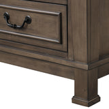 Thorne Transitional Solid Wood 3-Drawer Nightstand with USB and Felt-Lined Top & Cedarwood-Lined Bottom Storage, Bedside Table, Minimal Assembly Needed for Bedroom, Dark Walnut