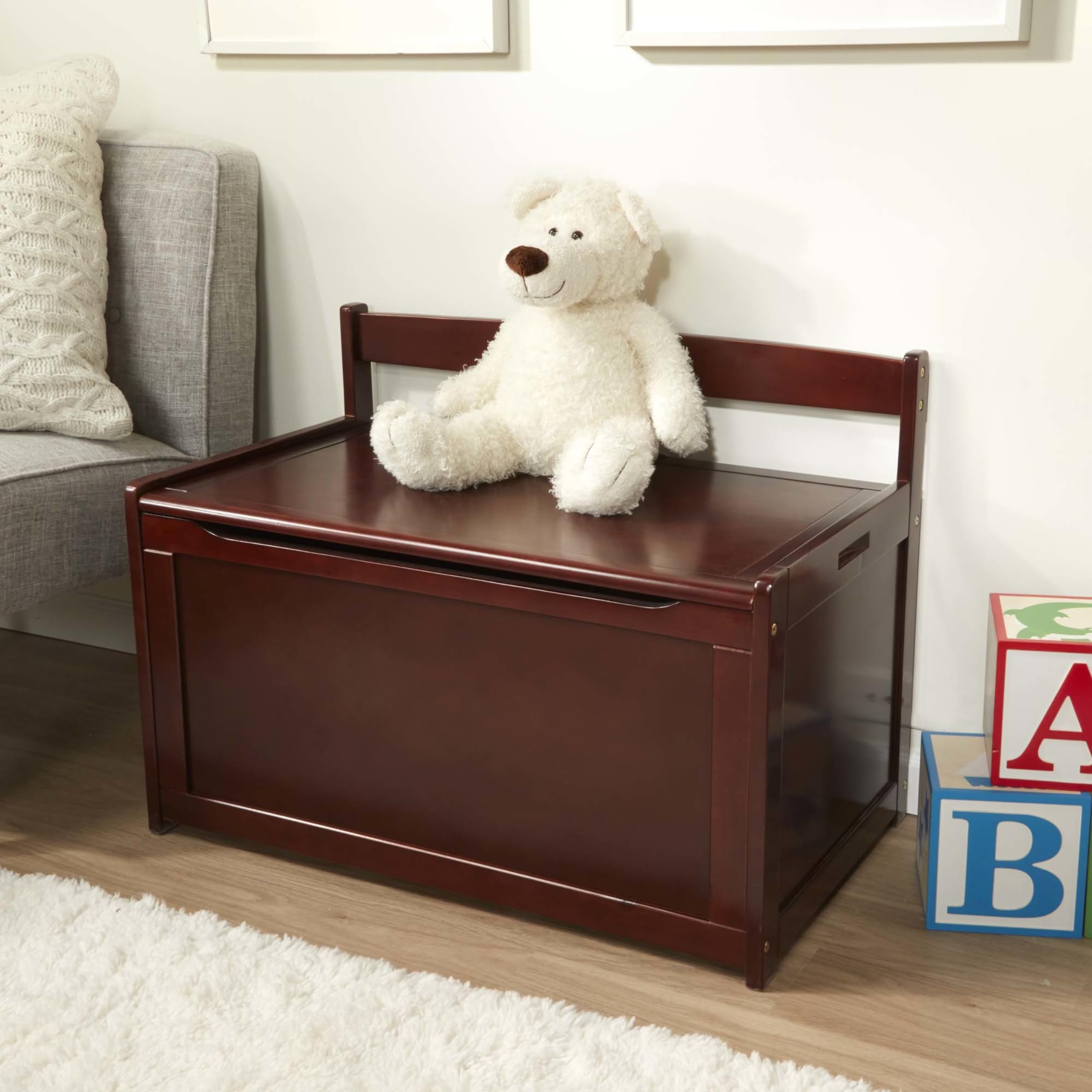 Wooden Toy Chest - Espresso