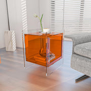 Acrylic Nightstand Orange Acrylic Side Table Night Stands