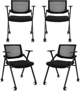 20 Pack Stackable Conference Room Chairs with Wheels and Paddle,