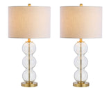 JYL1070A-SET2 Set of 2 Table Lamps Bella 27" Glass Triple-Sphere LED Table Lamp