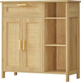 Bathroom Cabinet, Floor Storage Cabinet with Doors and Shelves, Coffee Bar Cabinet
