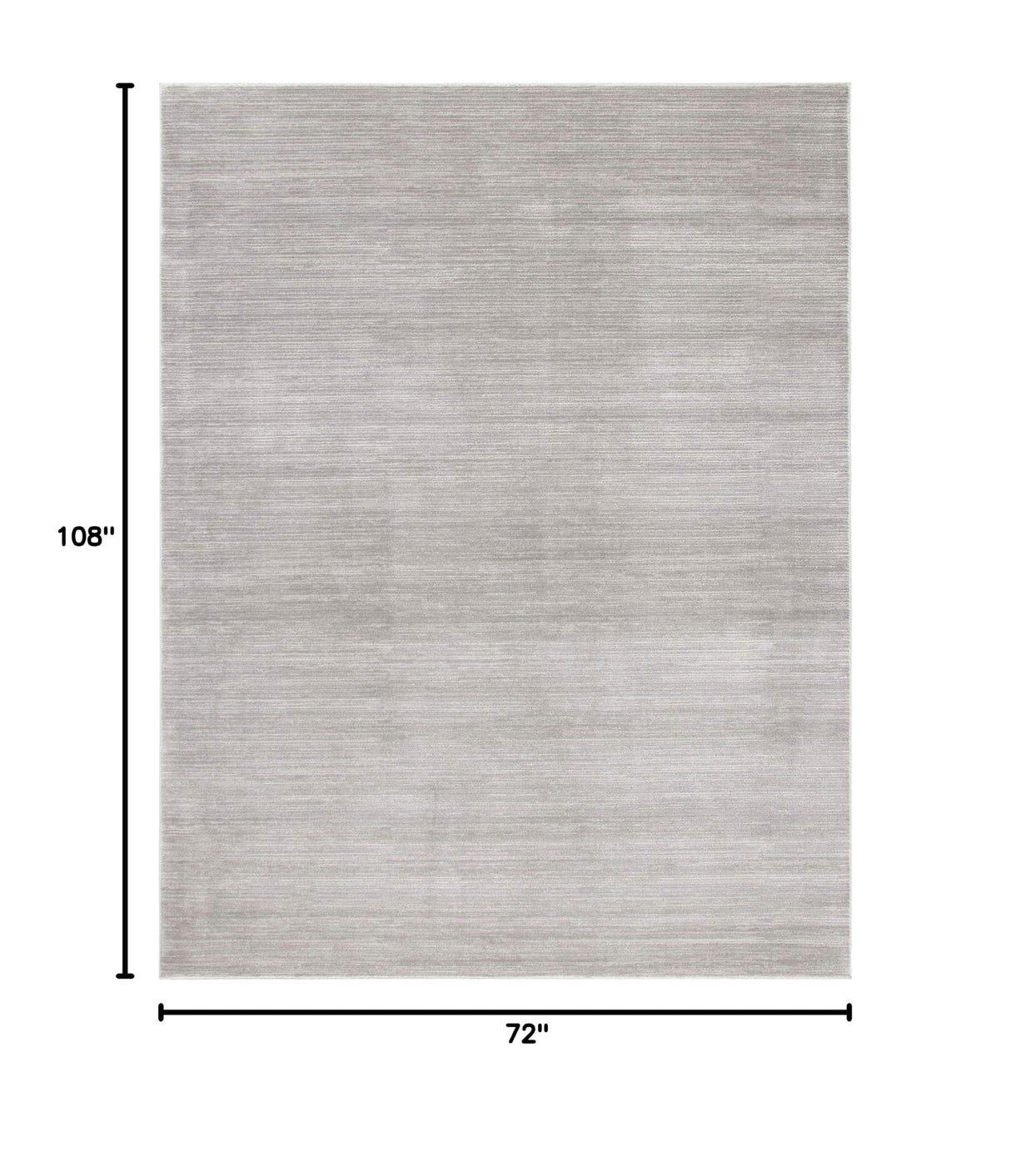 SAFAVIEH Vision Collection Area Rug - 6' x 9', Silver, Modern Ombre Tonal Chic Design, Non-Shedding & Easy Care, Ideal for High Traffic Areas in Living Room, Bedroom (VSN606G)