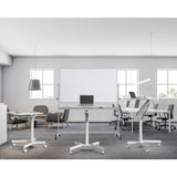 28"W Mobile Sit-to-Stand Compact Desk/Laptop Cart Workstation