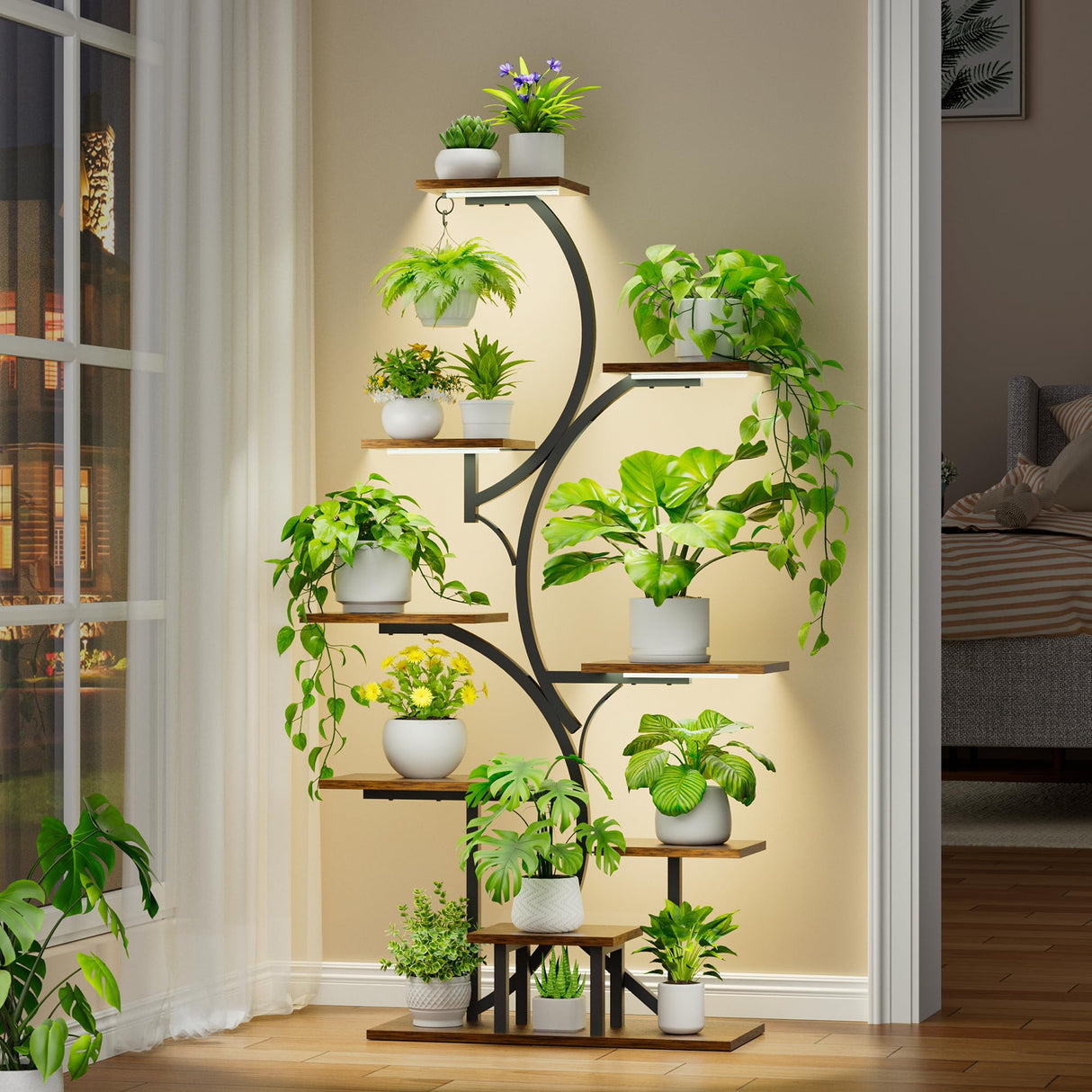 VineGlow 9-Tier Plant Stand with Grow Lights