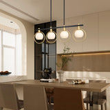 Gold Black Chandelier Modern Dining Room Light Fixture 4-Light Kitchen Island Lighting