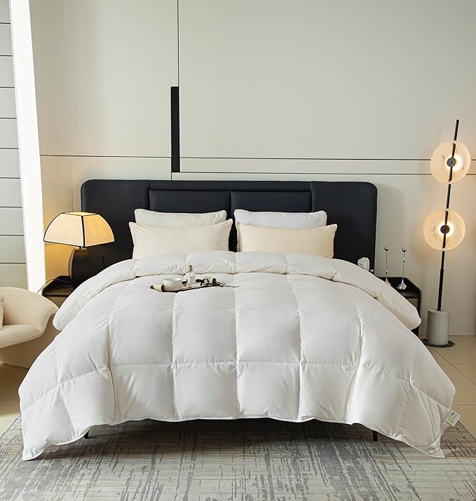 Down Comforter Blanket Duvet for Summer/Warm Weather,Ultra Soft Fabric, Lake Blue King Size