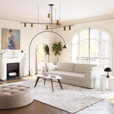 POLY & BARK Capri Fabric Sofa, Bright Ash