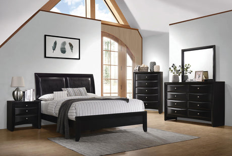 Briana Queen Bed 5-Piece Set, Black