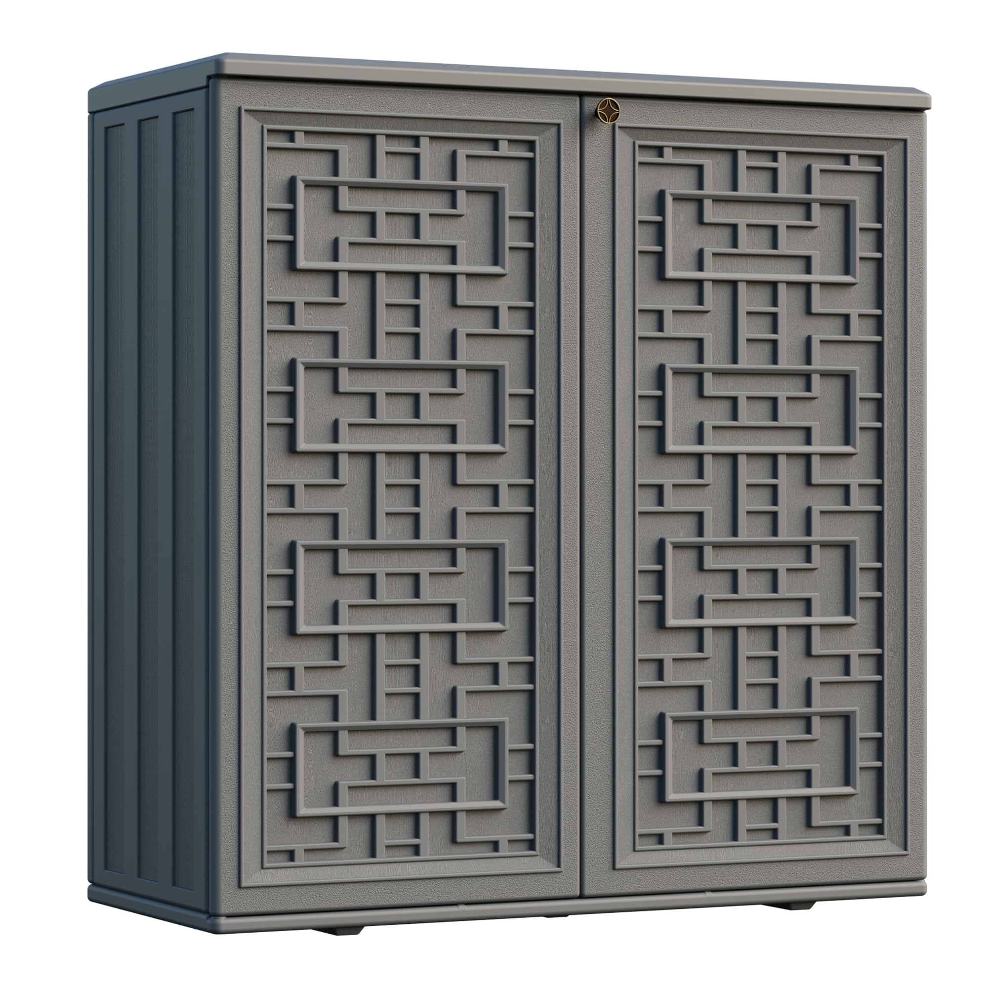 Indoor Outdoor Storage Cabinet Waterproof with Shelf