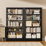 5-Tier Bookcase with Adjustable Storage Shelves, Metal Bookshelf