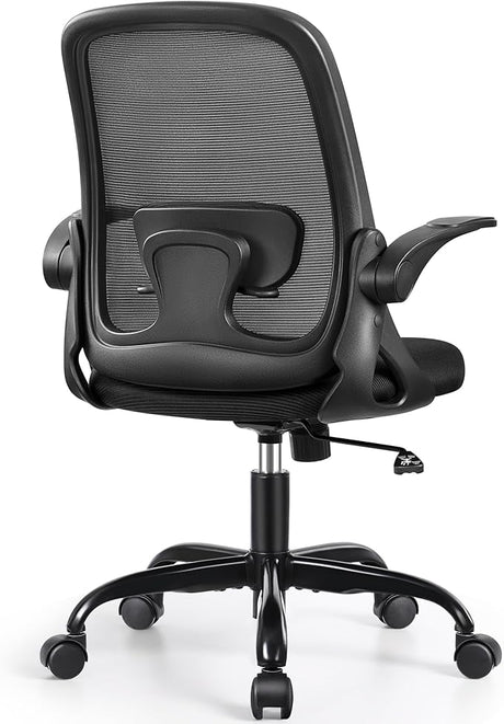 Office Chair Ergonomic Desk Chairs with Lumbar Support and Flip-up Arms, Comfortable