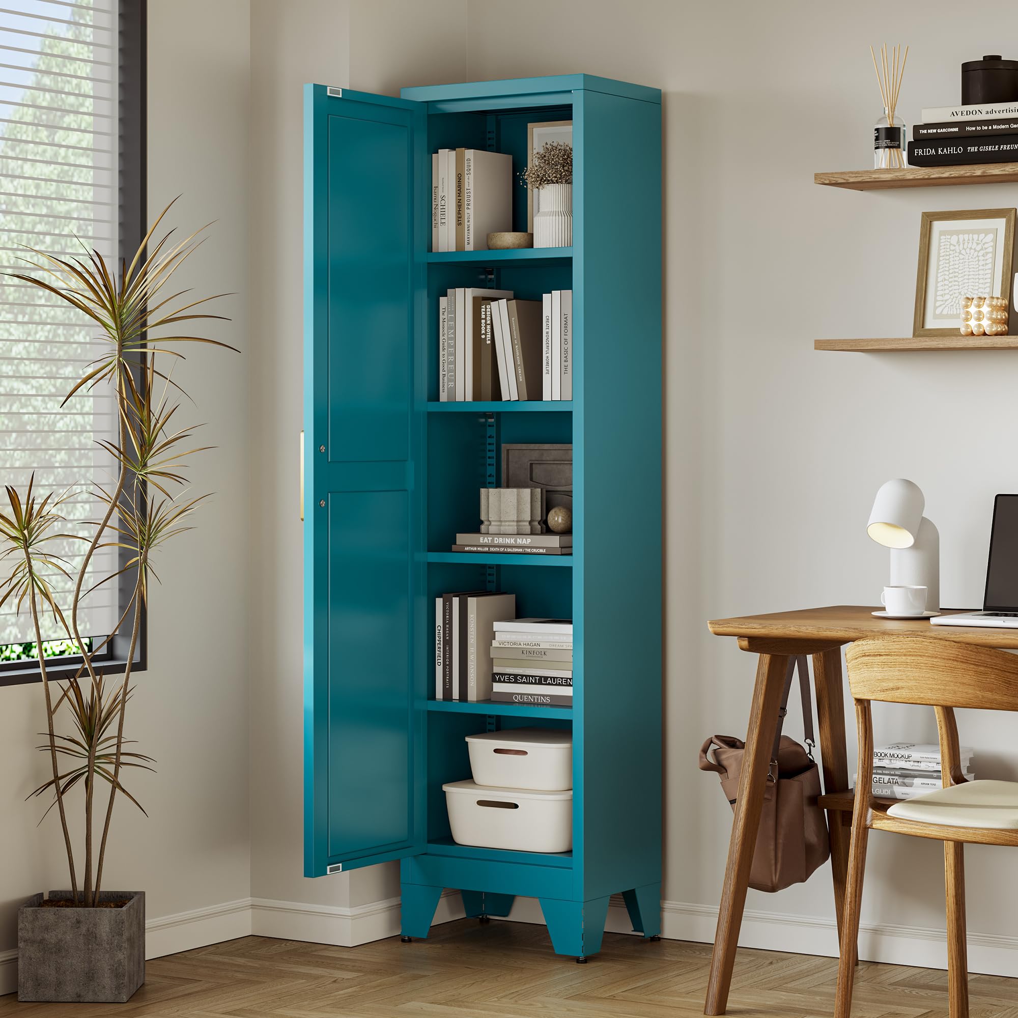 67''Farmhouse Metal Storage Cabinet with Barn Doors,Steel File Cabinet for Home Office