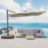 Patio Umbrella with Base, Acrylic Outdoor Cantilever Aluminum Umbrella