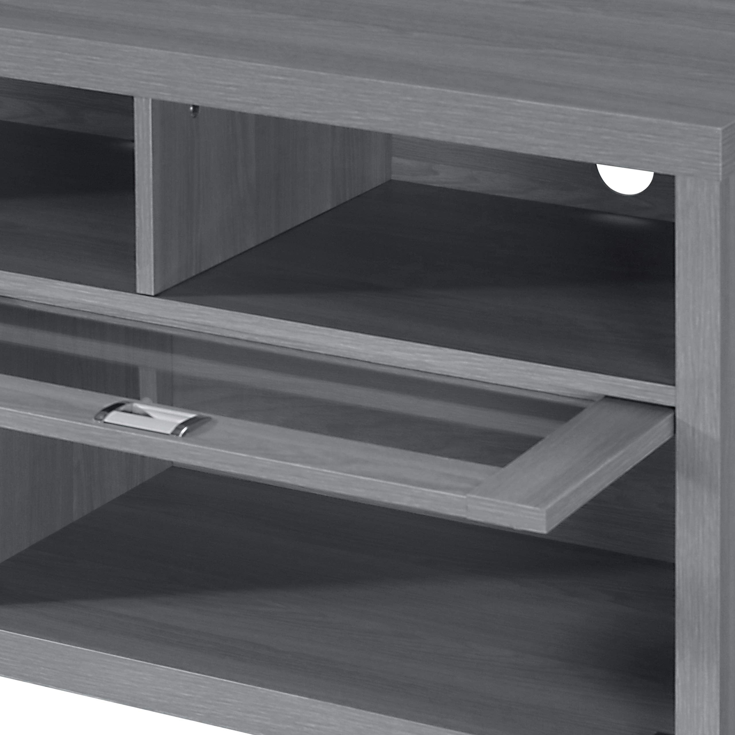 65” TV Stand with Storage & Glass Display Cabinets