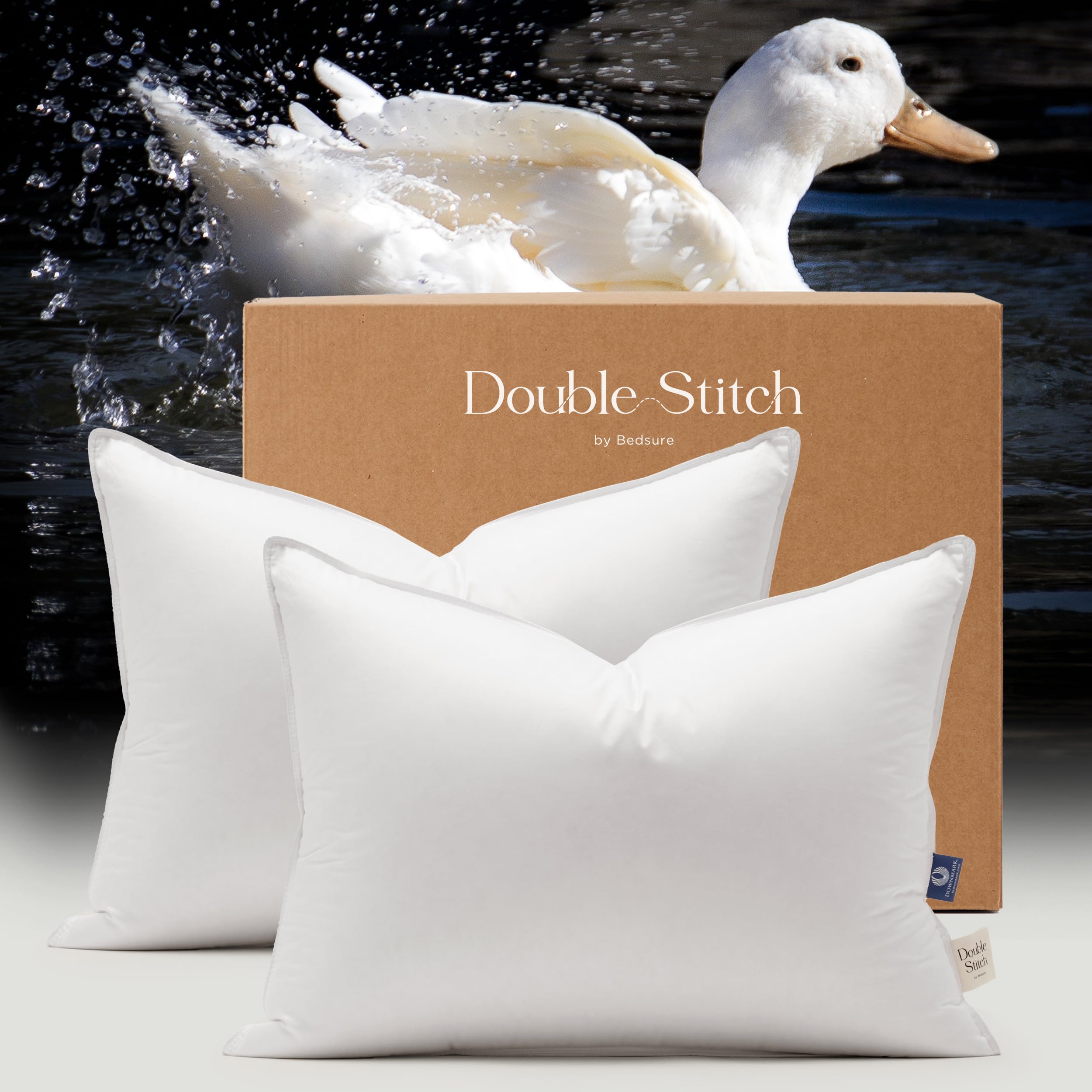 US White Down Pillow - Made in Canada, 400 Thread Count 100% Cotton Shell, 700 Fill