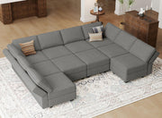 Oversized U Shaped Sofa Modular Sectional Couch Sleeper Sofa
