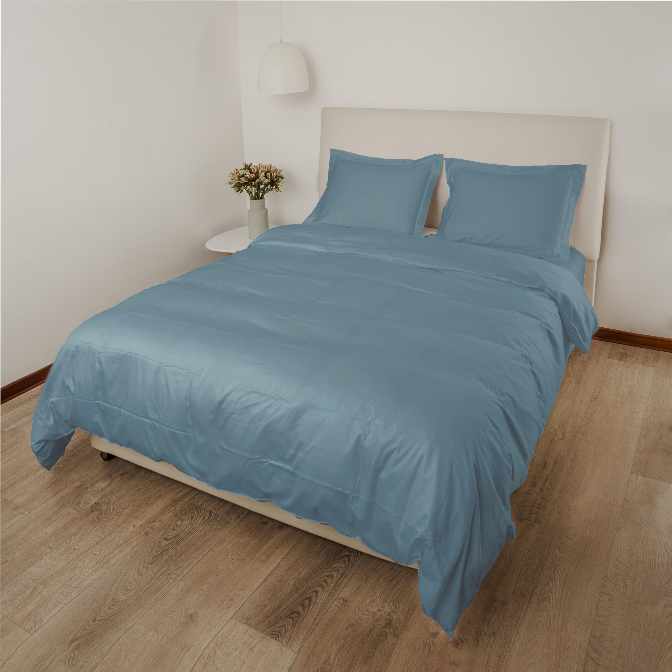 415 Thread Count Percale Duvet Cover Set - 100% Peruvian Pima Cotton -