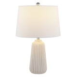 Lighting Collection Sawyer Modern Ivory Ceramic 24-inch Bedroom Living